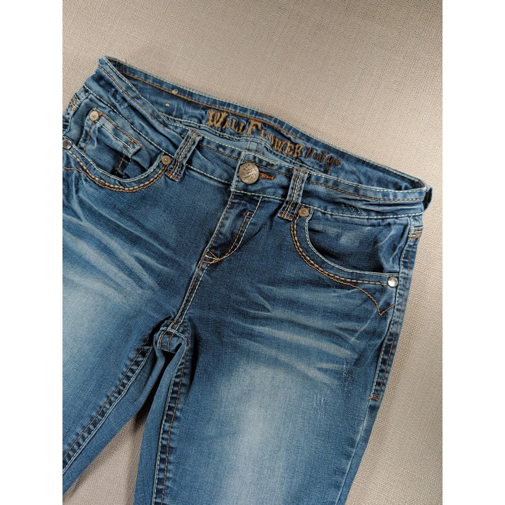 WallFlower Vintage Y2K Skinny Jeans Womens Size 11 Light Wash Stretch Denim